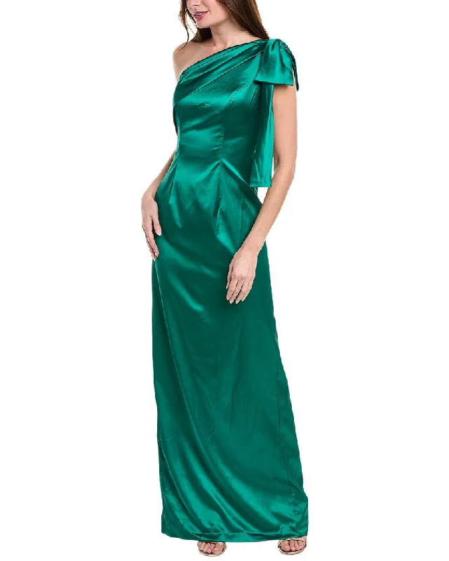 Formal Dress for Theme Park EventsRene Ruiz One-Shoulder Satin Gown