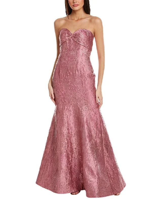 Formal Dress for Black-Tie Optional EventsRene Ruiz Strapless Fit-And-Flair Brocade Gown