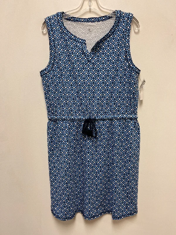 Beaded DressDress Casual Short By Talbots In Blue, Size: L